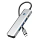 Tech-Protect HB01 5-in-1 USB-C Hub Adapter HDMI 4K 60Hz PD 100W USB 3.0 - Gray