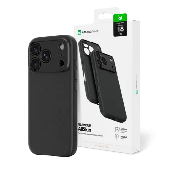 AmazingThing Glamour AllSkin iPhone 18 Pro Case with Camera Cover and MagSafe, Black