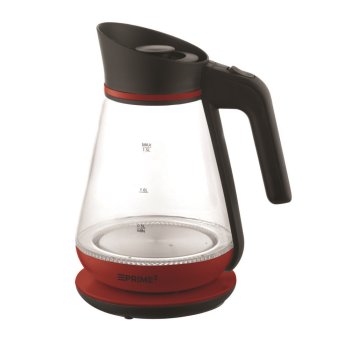 Prime3 SEK51 Electric Kettle 1.5L Glass with Blue LED, Red