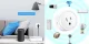 Tuya Smart Wi-Fi Plug with RGB LED Light, US Plug, White