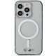 BMW iPhone 14 Pro Max vāciņš Silver Ring MagSafe, caurspīdīgs