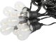 Dārza gaismas virtene ar 20 LED E27 spuldzēm 20m, silti balta