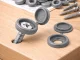 Hinged Furniture Screw Covers Light Grey, 100 pcs