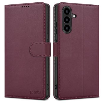 Tech-Protect Wallet Phone Case Cover Samsung Galaxy A26 5G / A17 4G / 5G - Burgundy