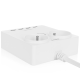 Huslog Flat Power Strip with USB EMX-190124, 2 Outlets 4 USB Ports, 5ft Cord, white