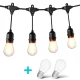 Outdoor LED String Lights 20m 20 Bulbs 9W Connectable