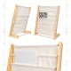 Kids Bookshelf, 76.5 cm, Wood/Fabric, Montessori Style