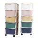 Kids 5-Drawer Storage Cart on Wheels, Plastic Toy Organizer