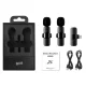 Wireless Lavalier Microphone with USB-C Receiver (2 Pcs)
