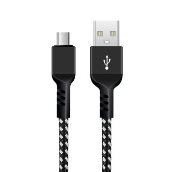 Maclean MCE473 microUSB Cable, Fast Charge 2.4A, 1m, Black