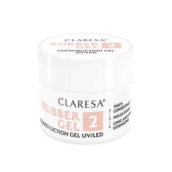 Claresa Rubber Gel 2 Builder Nail Gel, Warm Light Pink, 12g