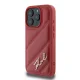 Karl Lagerfeld Quilted Signature Case for iPhone 16 Pro Max, Red