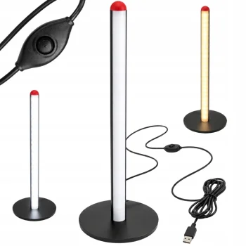 LED Floor Lamp 50cm, 3 Light Colors, Dimmable, Black