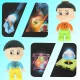 Magnetic Building Blocks with Glowing Marble Run, 202 Pieces