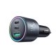 Joyroom JR-CCN07 145W Car Charger 2xUSB-C USB-A + 100W USB-C Cable, Dark Gray