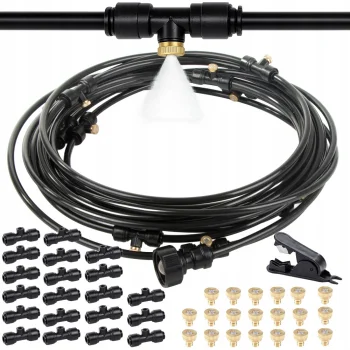 DIVODV Automatic Irrigation System / Water Curtain, 15 m, Black