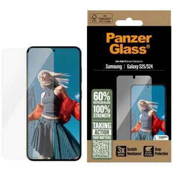 PanzerGlass Ultra-Wide Fit Tempered Glass for Samsung Galaxy S24 / S25