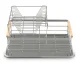 Massido MS-601 2-Tier Dish Drying Rack, Grey