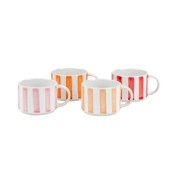 Coffee Cup Set Leopold Vienna Franca LV125000 180 ml, 4 Pieces, Multicolour