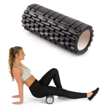 Massage Foam Roller for Fitness Yoga Pilates - 30x10cm, Black