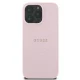 Guess Grained Gold Ring MagSafe Case for iPhone 15 Pro Max 6.7\" - Pink