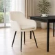 Modern Upholstered Velvet Dining Chair ModernHome, Cream