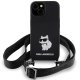 Чехол Karl Lagerfeld для iPhone 15 Crossbody Silicone Choupette, черный
