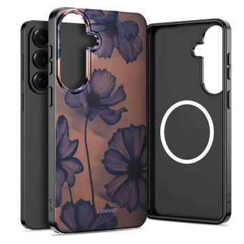 Tech-Protect Lamano MagSafe Case for Samsung Galaxy S26 - Brown-Purple