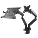 Maclean MC-813 Desk Mount for Monitor and Laptop, 17\"-32\", 2x8kg