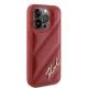 Karl Lagerfeld iPhone 15 Pro Max Case Diagonal Quilted Script, Red