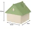 House-Shaped Air Humidifier & Aroma Diffuser, 1L, USB, Green