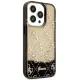 Guess iPhone 14 Pro Case Liquid Glitter 4G Translucent, Black