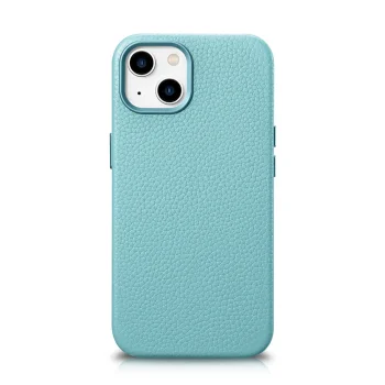 iCarer Litchi Genuine Leather Case for iPhone 14 Plus with MagSafe WMI14220711-GN - Green