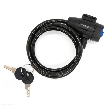 Cable Bicycle Lock with Key Wozinsky WZR-K3 90 cm, Black