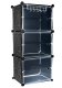 Iso Trade Modular Shoe Rack with 6 Shelves and Hanger, Black