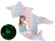 Glow in the Dark Mermaid Tail Blanket for Girls, Soft Fleece Wearable Sleeping Bag