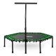 Neo-Sport 1103 Fitness Trampoline with Handle, 127 cm, Hexagonal, Green