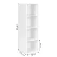 Modernhome KJZ2173 Modern White 4-Tier Shelving Unit
