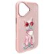 Nimmy Glasses Cool Cat Case for iPhone 16, Pink
