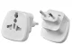 Universal Travel Power Plug Adapter, UK to EU (2-pin), White