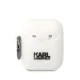 Karl Lagerfeld Silicone Choupette Head 3D AirPods 1/2 Case, White