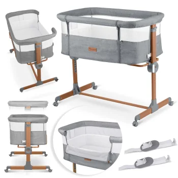 Nukido NK-243 Foldable Bedside Sleeper Cot with Adjustable Height