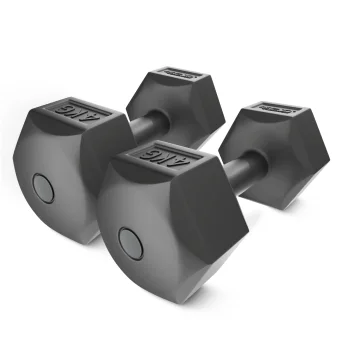 Bitumen Exercise Dumbbells 4FIZJO 2 x 4 kg, Grey