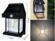 Solar Lamp with Motion and Dusk Sensor, Waterproof, 600lm, Black