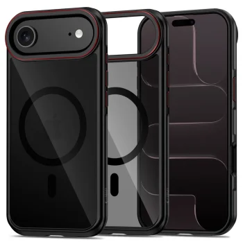 Dėklas Tech-Protect MagHybrid skirtas iPhone Air, MagSafe, juodas ir raudonas