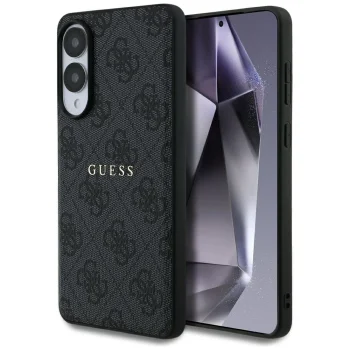 Guess Samsung Galaxy S25 Edge Case 4G Ring Classic Logo MagSafe, Black