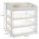 Soulima 19357 Cosmetics Organizer, Transparent/White