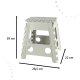 Folding Anti-slip Step Stool for Kitchen or Bathroom, 39cm, Light gray