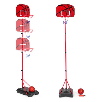 Multistore Adjustable Basketball Stand with Ball and Pump