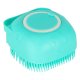 Silicone Pet Bath Brush with Shampoo Dispenser for Dogs and Cats, Mint